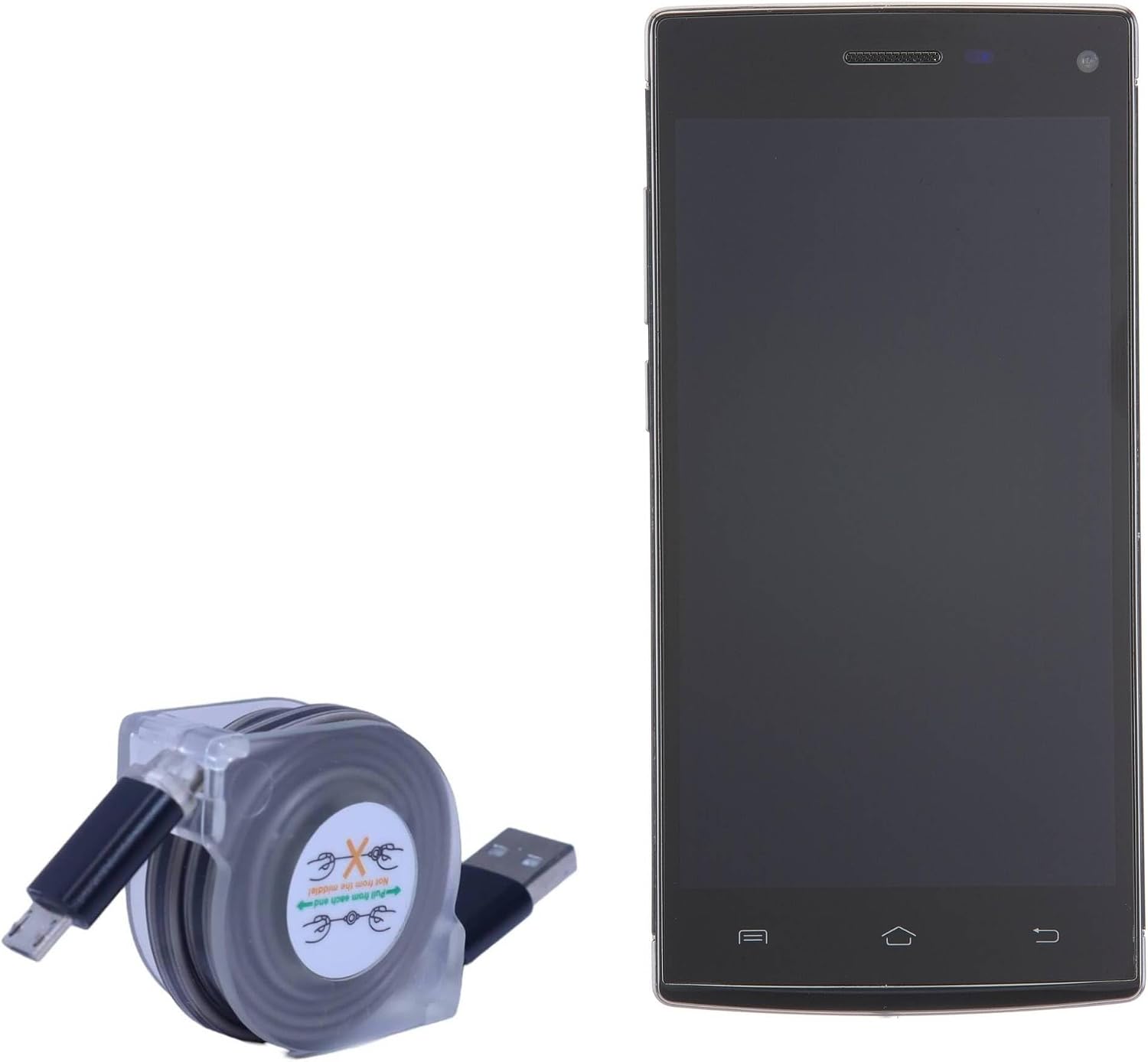 BoxWave Cable Compatible with iBerry Auxus Aura A1 - miniSync, Retractable, Portable Sync Cable