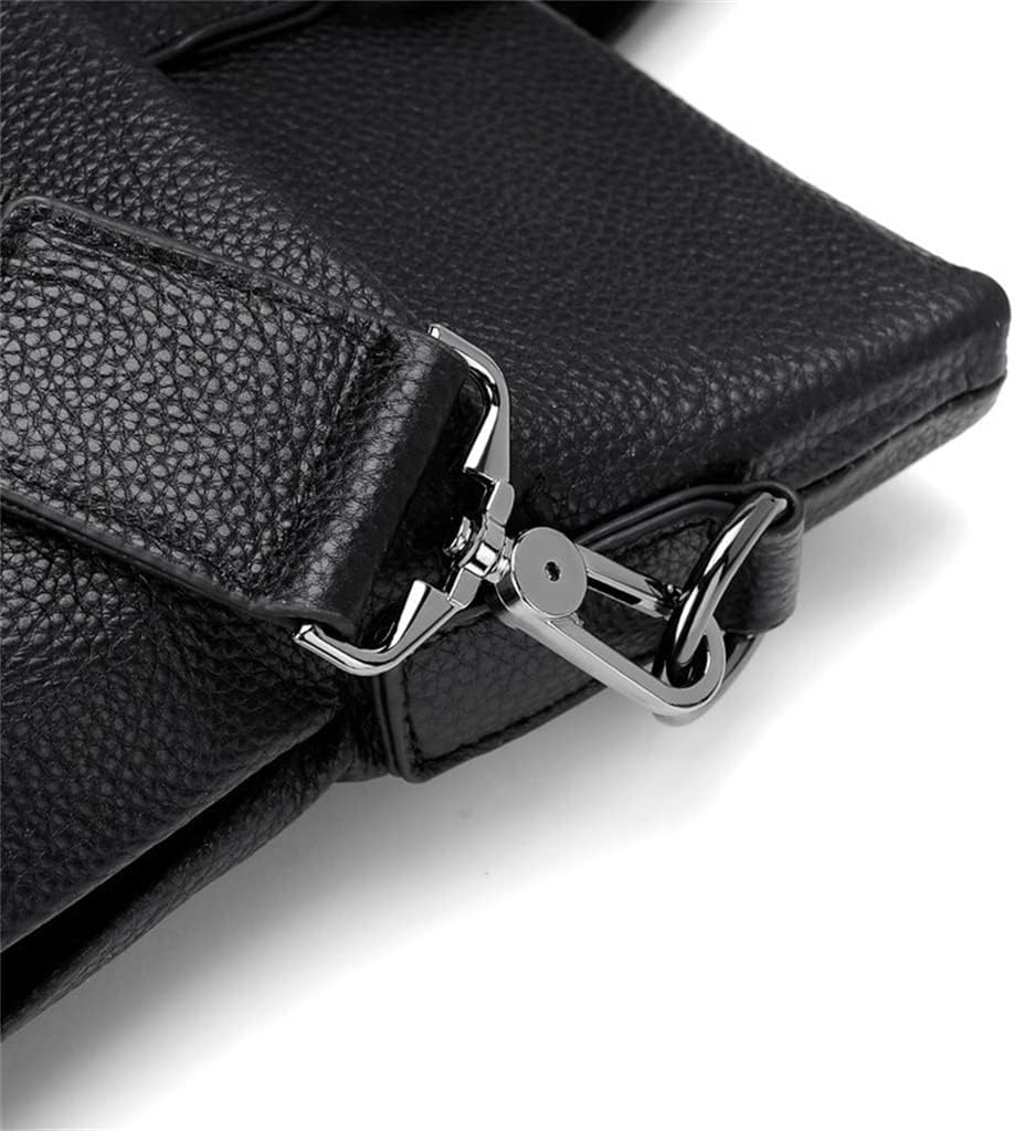 Portable Briefcase Men's Leather Shoulder Bag Laptop Business Messenger Bag