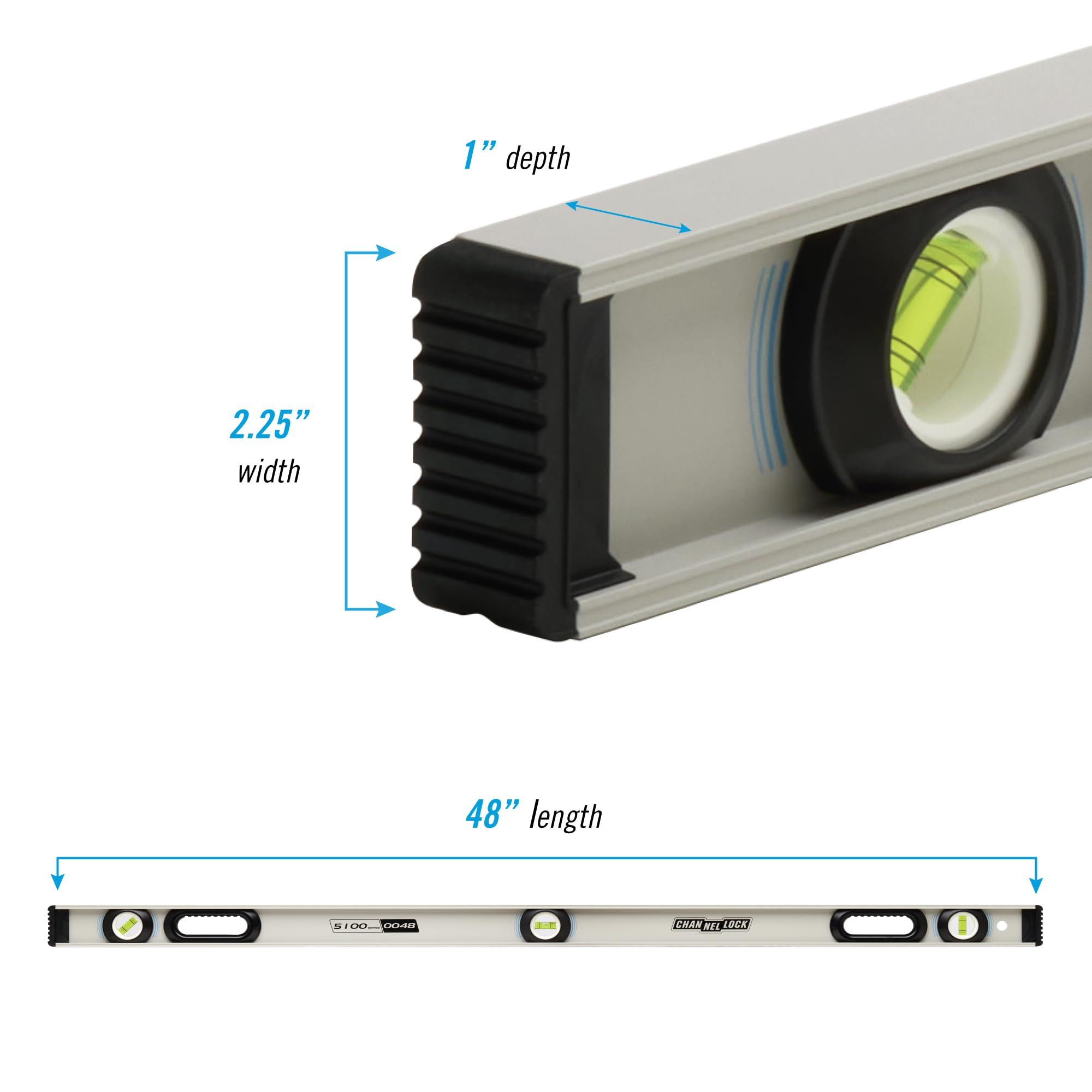 Channellock 48" I-Beam Level - Professional Grade -2 Channellock 48" I-Beam Level - Professional Grade -2