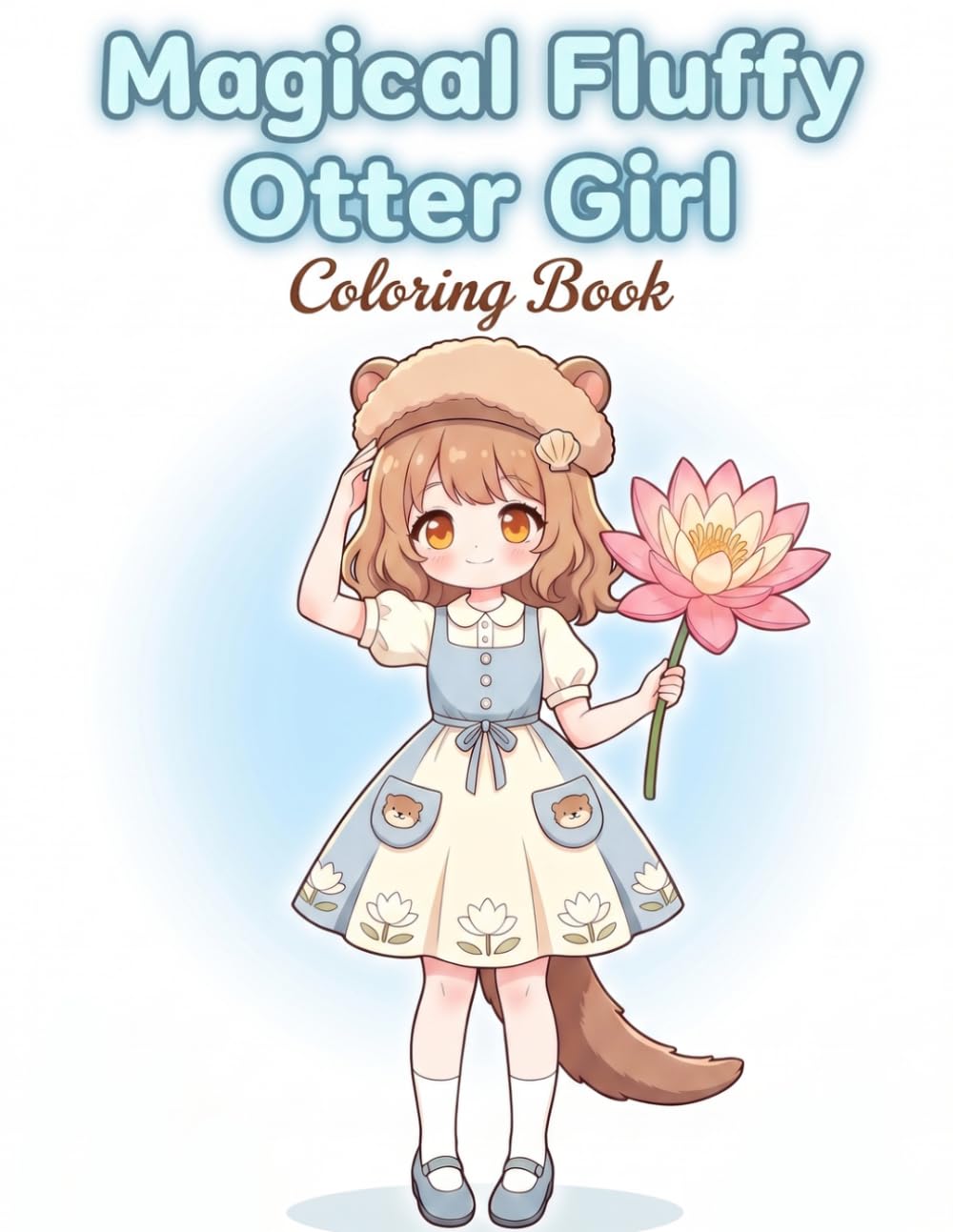 Magical Fluffy Otter Girl Coloring Book: River Splash Adventures (Cozy Animal Girls Coloring Book)
