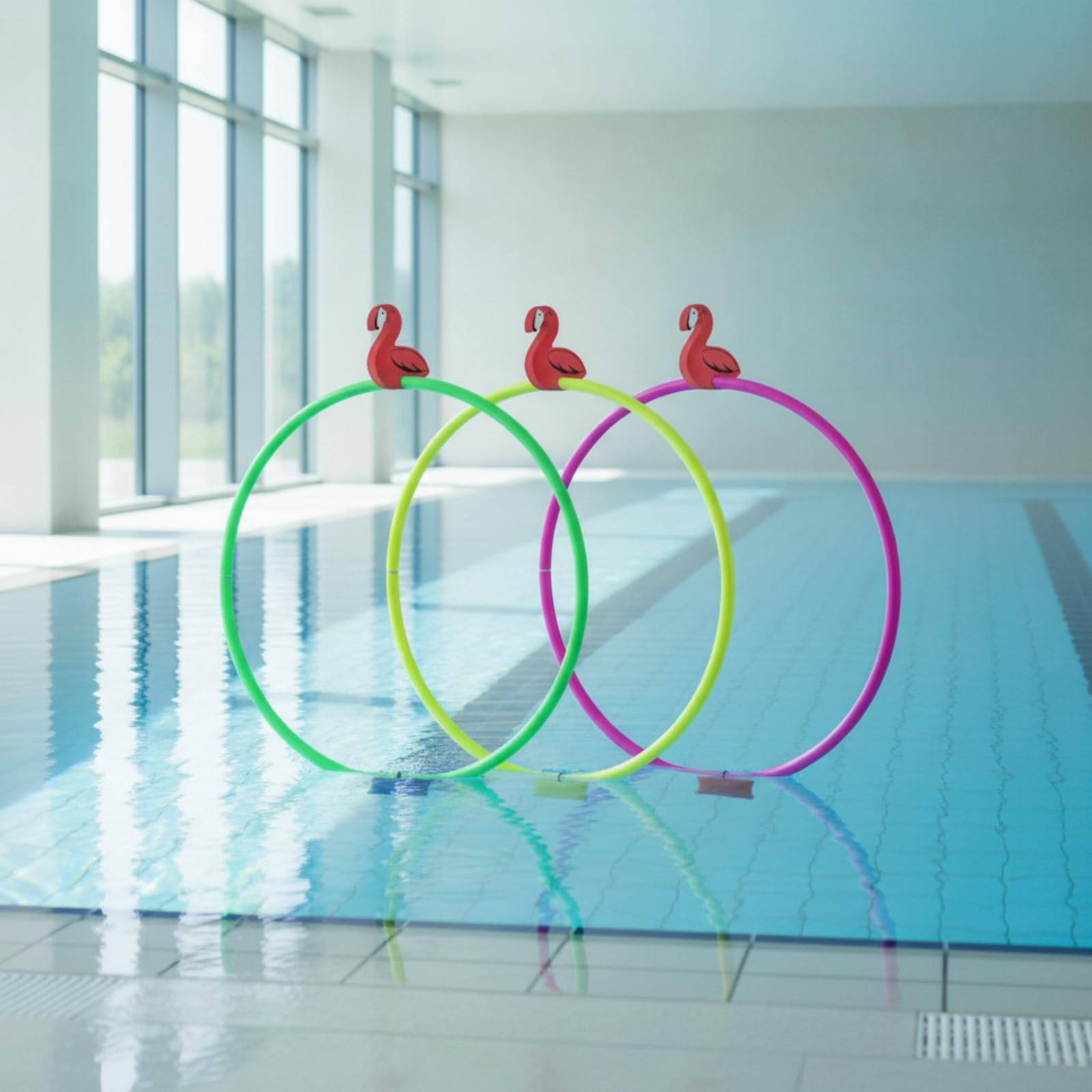 3 Pièces Anneau Natation avec Lest Léger Anneau Plongée Visible Jouet Aquatique pour Enfants