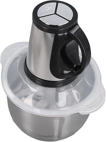 Miniatura 6 de Procesador de alimentos de acero inoxidable, picadora eléctrica de alta capacidad de 5 litros para carne y verduras con 5 cuchillas de alta