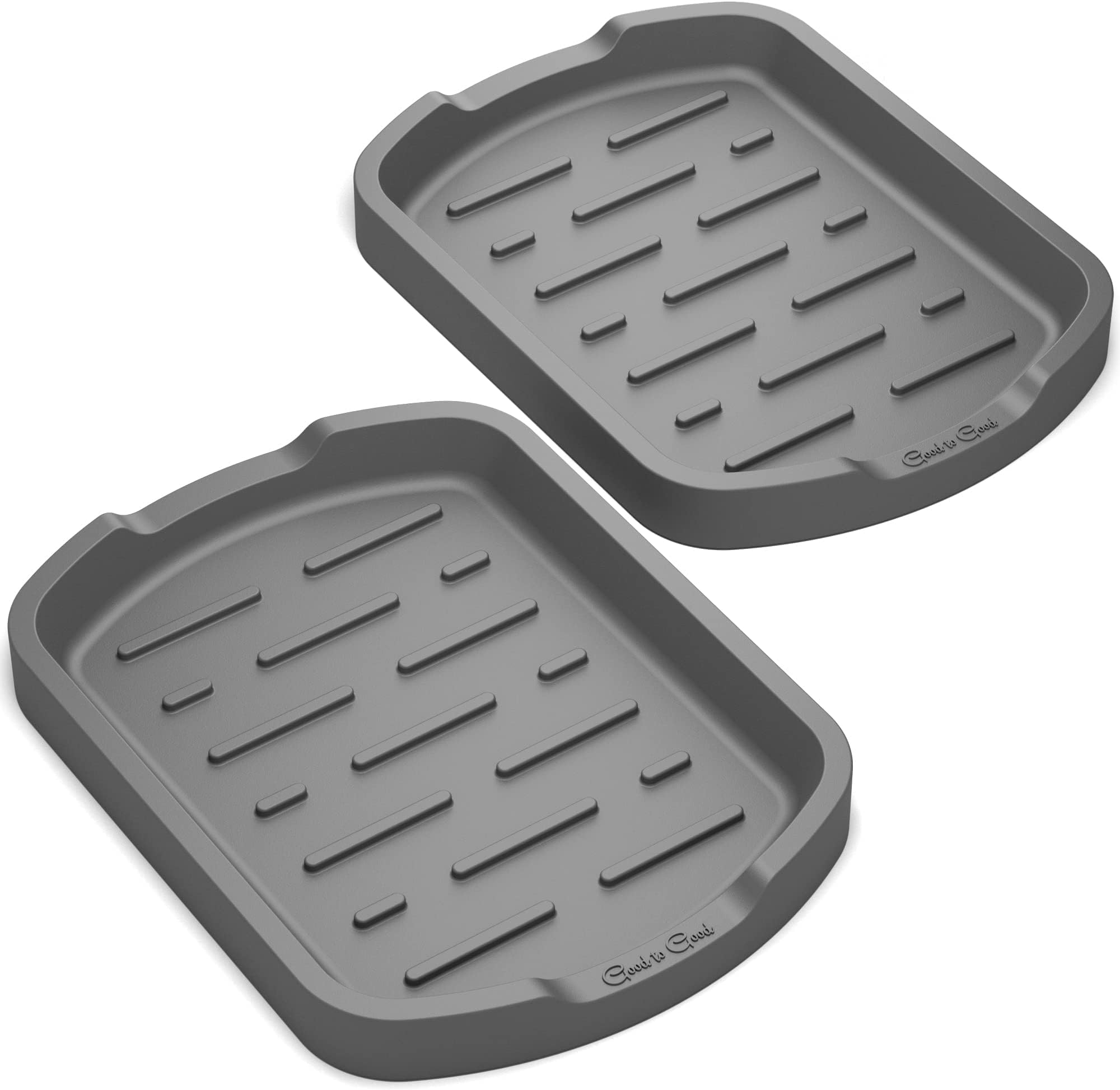 Happitasa Silicone Soap Dish Tray and Sponge Holder with