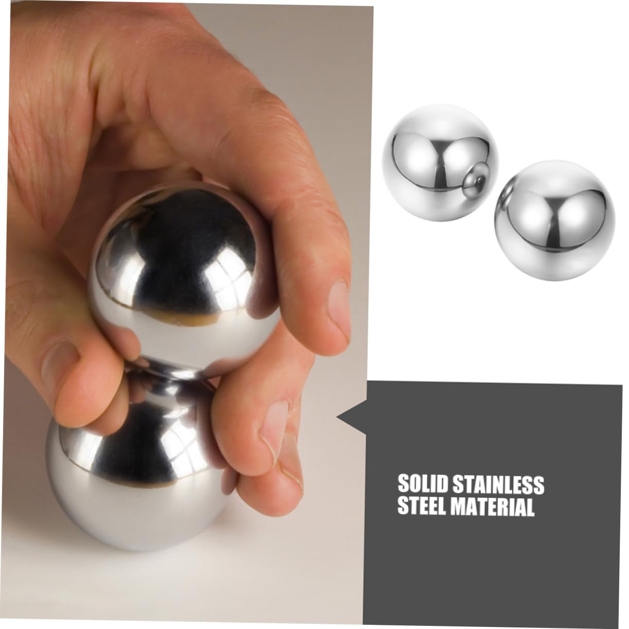 Balones de Masaje de Acero Inoxidable para Ejercicio de Mano, 2 Pares