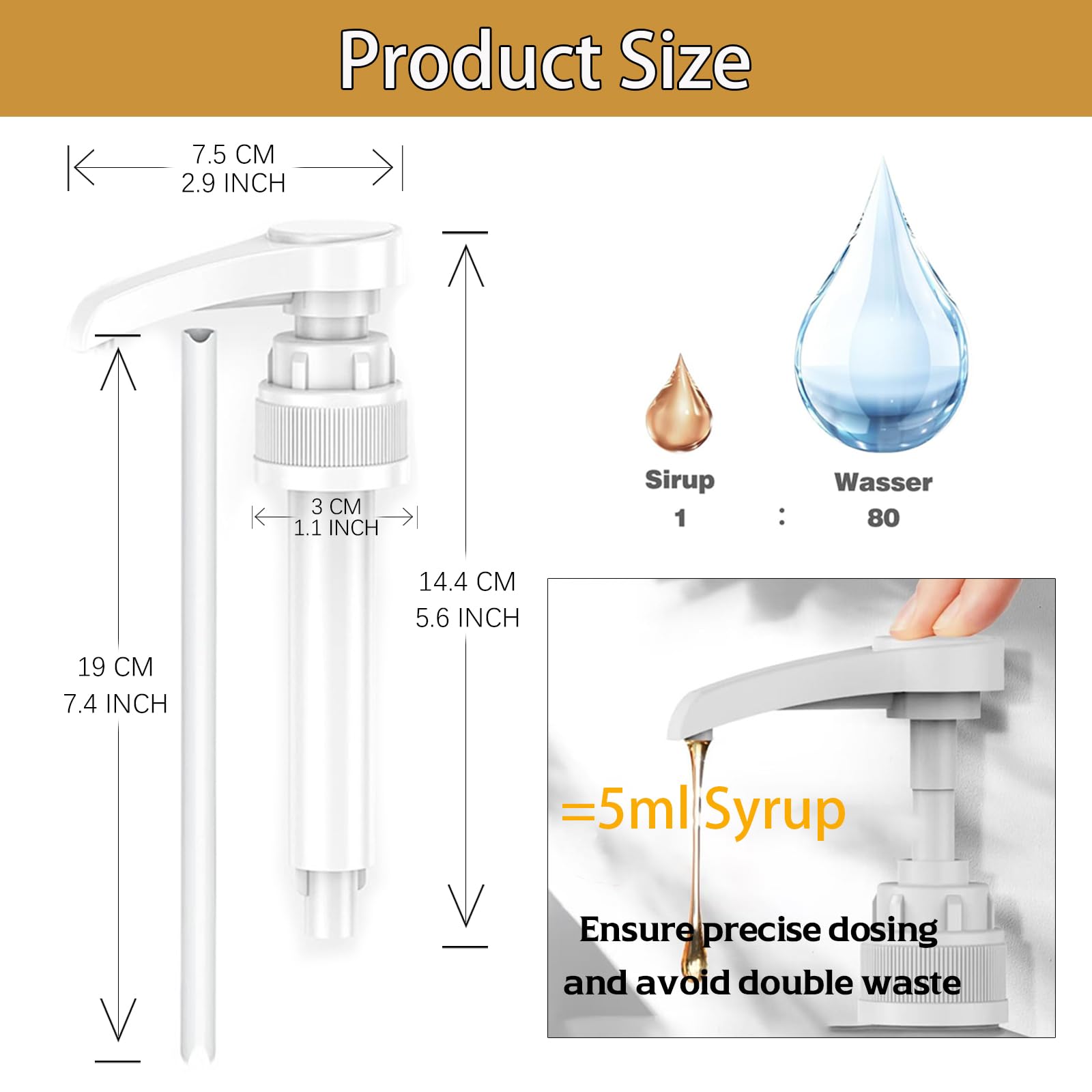 mohito Dozownik syropu, kompatybilny z 4 pompkami dozującymi, zapasowa pompa syropowa, do 500 ml/1000 ml, nadaje się do kuchni, łazienki, syropu, miodu, kremu, żelu pod prysznic, zużycie oleju,