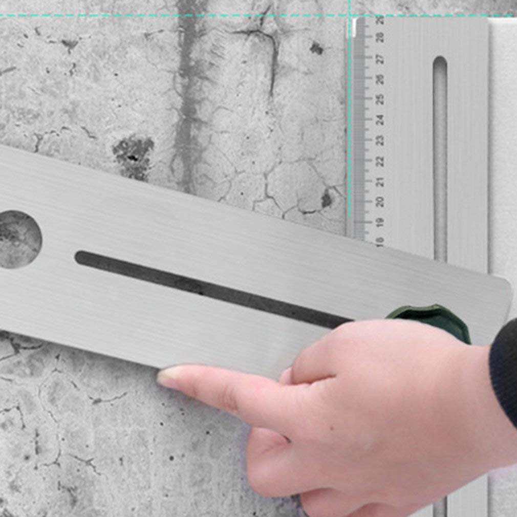 Rapporteur pour Le Travail du Bois, 360 degrés réglable Universel carrelage marbre Verre céramique Sol Forage Trou Outils Trou ouvre localisateur Position règle perforateur Outil de Mesure de Mise en