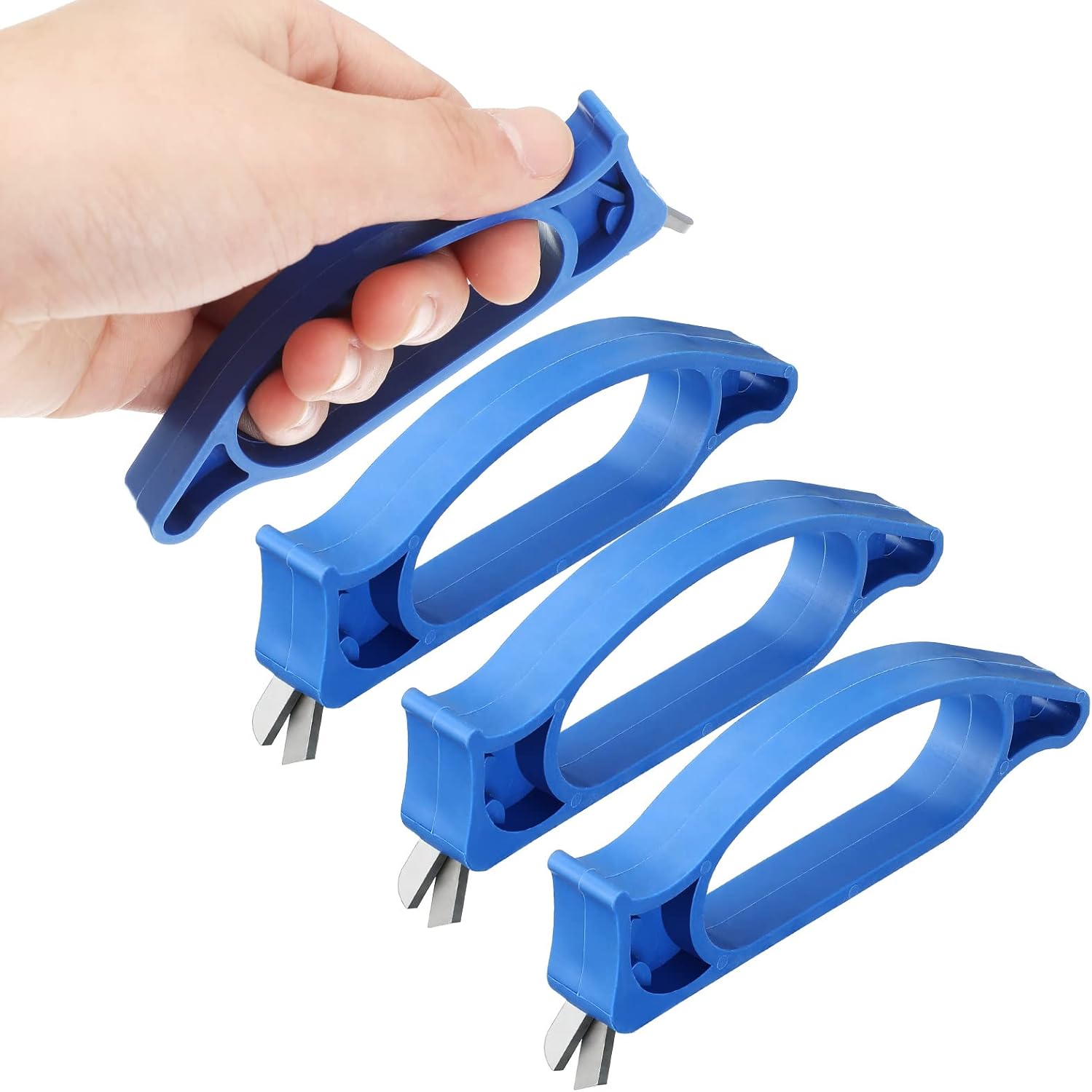 3 Pieces Ice Auger Blade Sharpener ABS Handle Ice Fishing