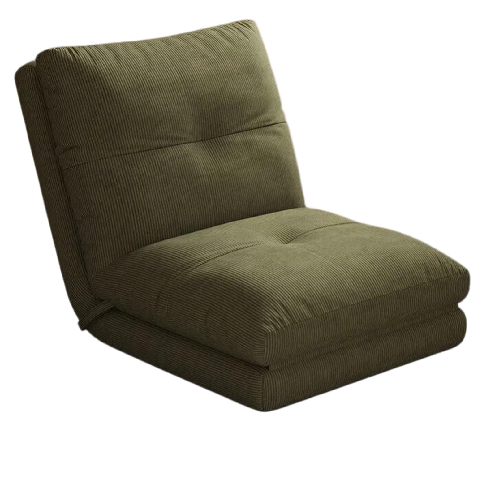 WQQYU6HKF sofa chair Lazy Sofa for Sleeping and Reclining Single Small with Bed Backrest Floor Chair living room chair(Green)