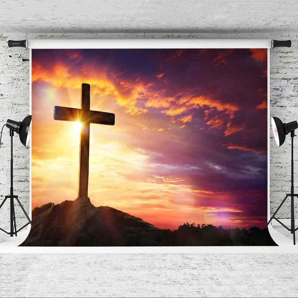 Buntglas-Kirche Hintergrund Für Fotografie – Christliches Motiv, Vinyl, Verschiedene Größen