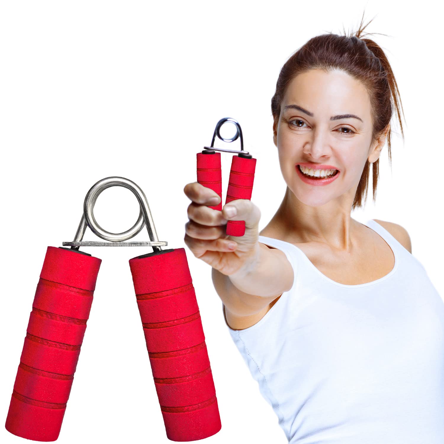 AMIFIT Premium Hand Grip Strengthener with Foam Handle, Hand Gripper for Men & Women for Gym Workout Hand Exercise Equipment to Use in Home for Forearm Exercise (Red) (B0BZDYYVVT) Amazon Price History, Amazon Price Tracker