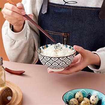Amazon | HOHOUNCSYお茶碗 飯碗 6個セット 直径約12cm ボヘミアン風
