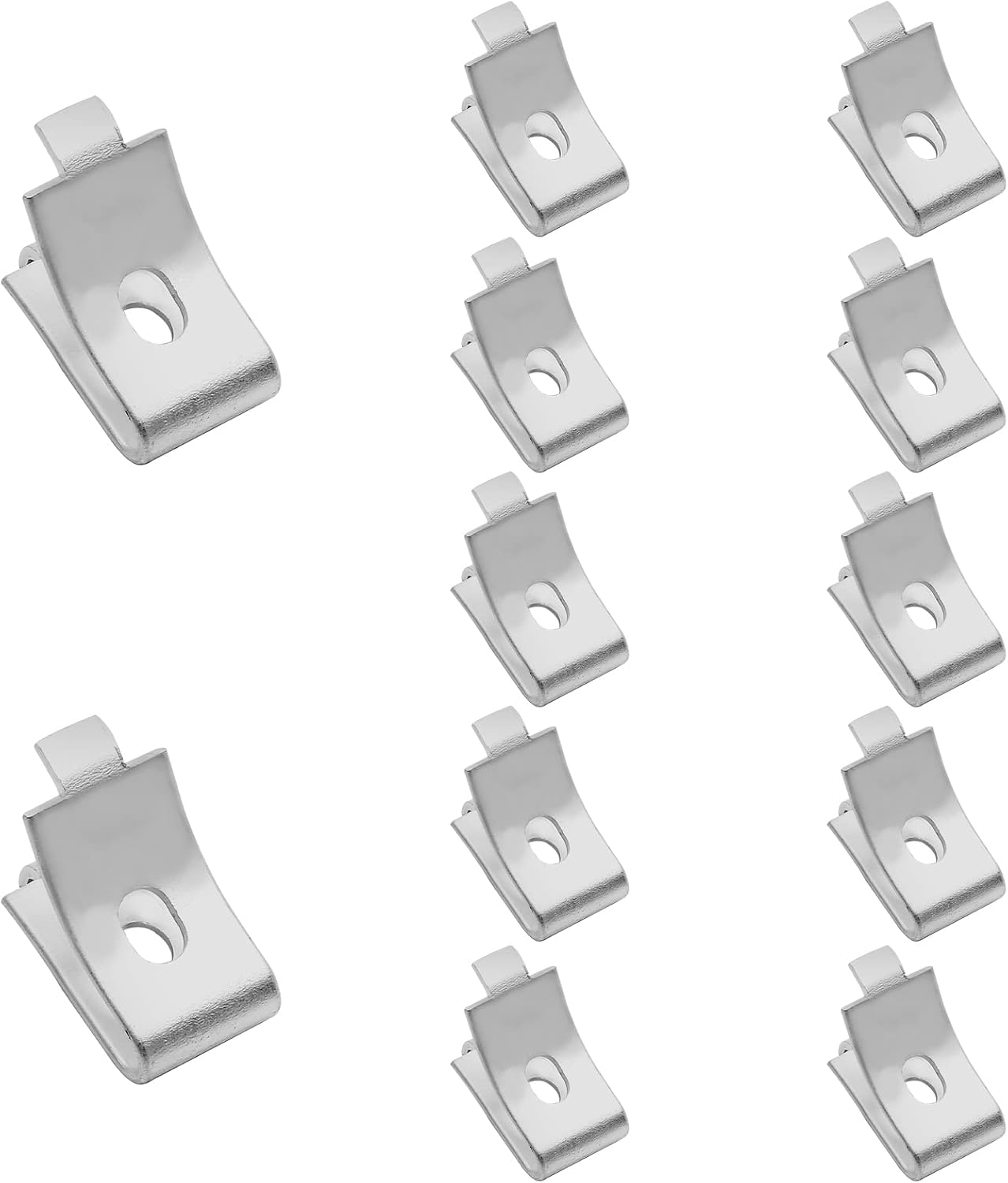 Kyuionty 12 Pack Pilaster Shelf Support Clip, Adjustable