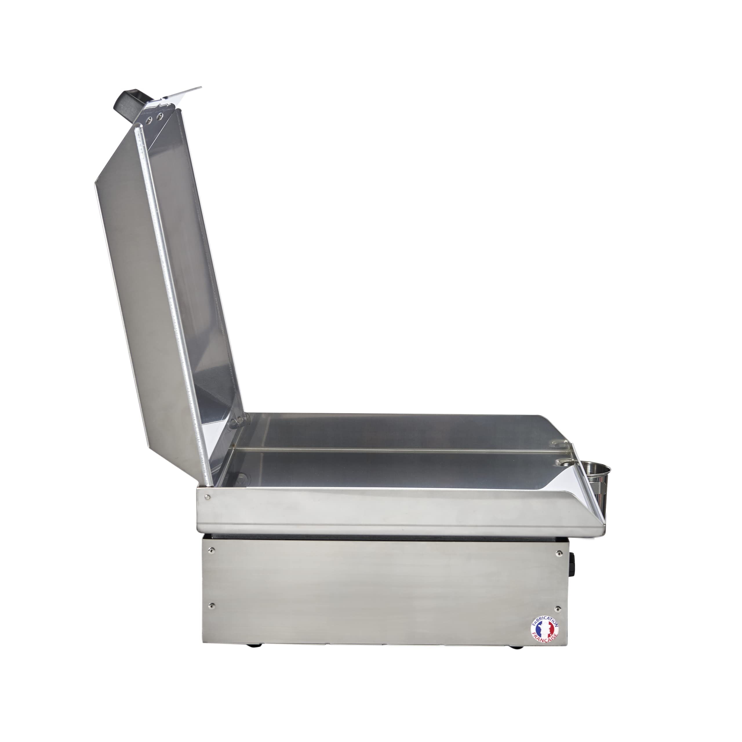 PLANCHAELEC - Pack Complet Plancha Electrique NEO E420-1800W - Chariot + Accessoires - Inox - Thermostat Réglable - 5 Personnes - Made In France - L42 X P43 X H18 cm