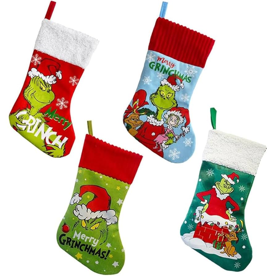 Grinch Christmas Stocking Pattern Personalized The Grinch Christmas Stocking Grinch Christmas Stocking Kit