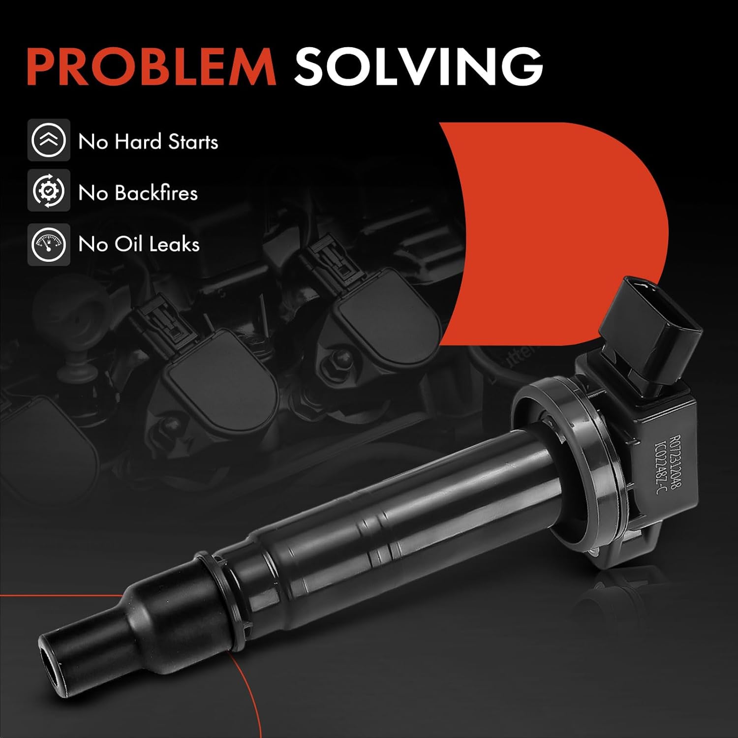 A-Premium Engine Ignition Coil Packs Compatible with Toyota Tacoma 2005-2020 Tundra Camry Corolla 4Runner FJ Cruiser V6 4.0L 6-PC Set