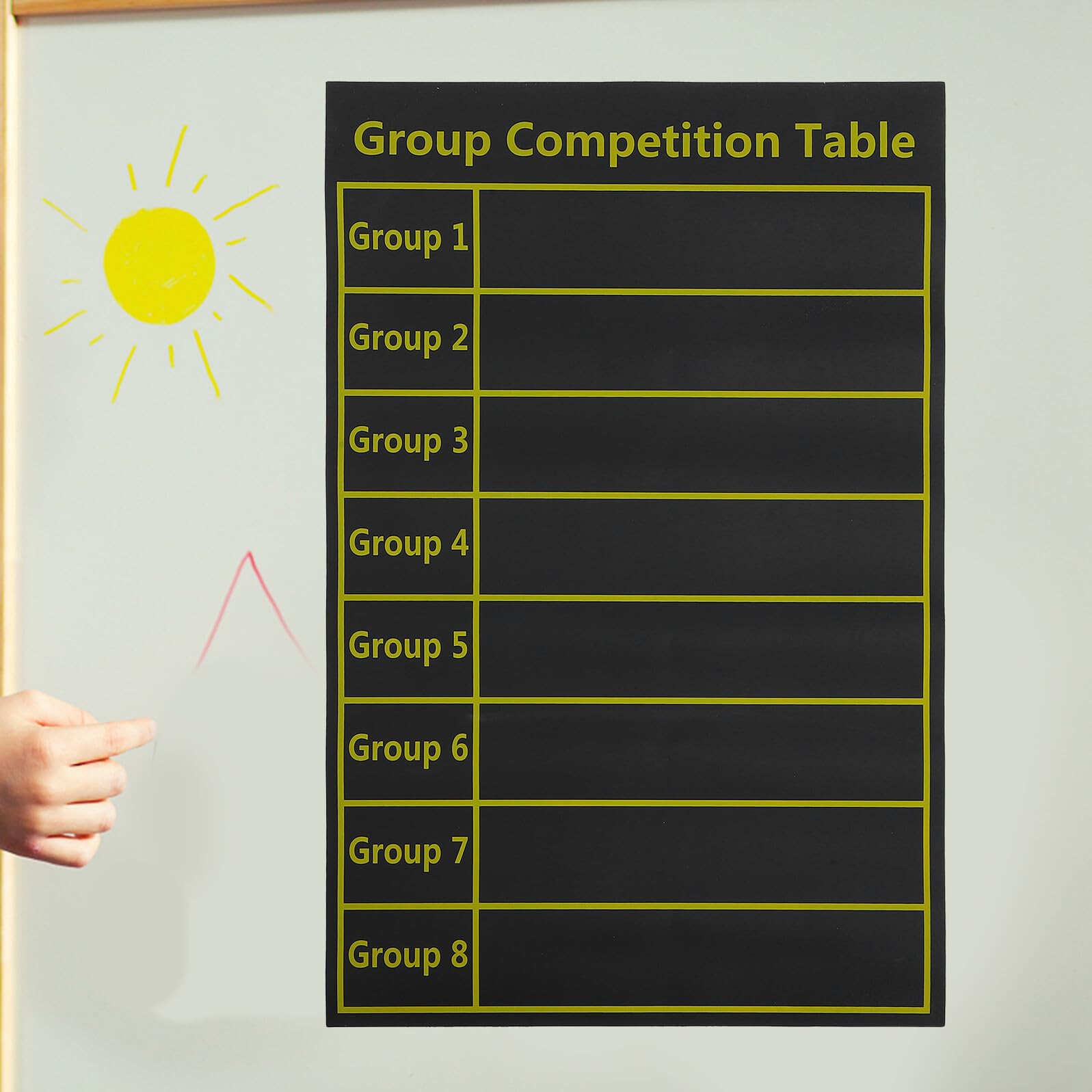 HAPINARY Cuadro Magnético para Gestión de Grupos Pequeños Imanes Numéricos Deportivos, Tamaño 40×60 CM, Organizador Flexible para Profesores, Material Escolar y Herramienta Educativa para