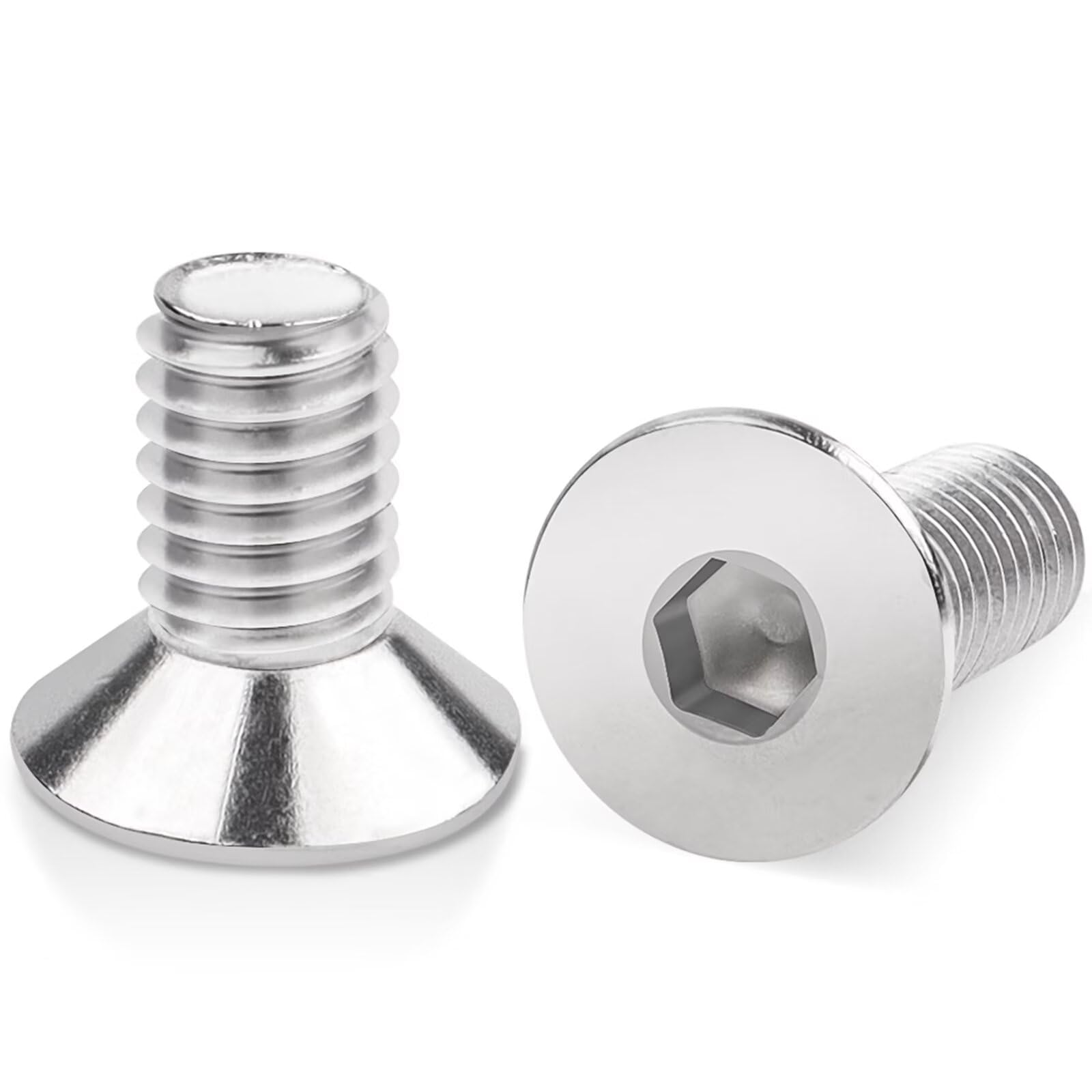 50 Stück M5x16mm Senkkopfschrauben Edelstahl, Leryati Din 7991 A2 V2A Senkkopf Innensechskant Senkschrauben Genannt, Senkschraube mit Innensechskant Vollgewinde Senkkopfschrauben mit Metrischen