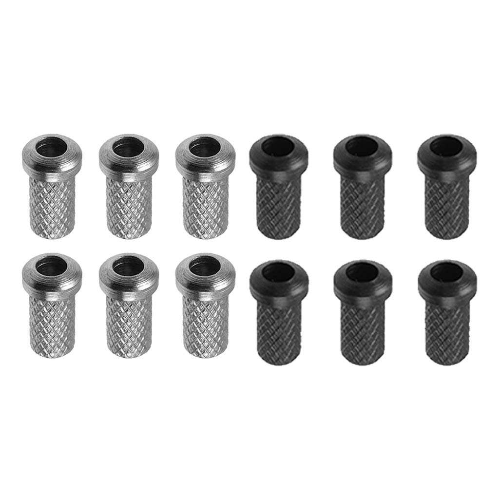NIVAA 12x Black&Chrome Electric Guitar Through Body String Mounting Ferrules-picture-19