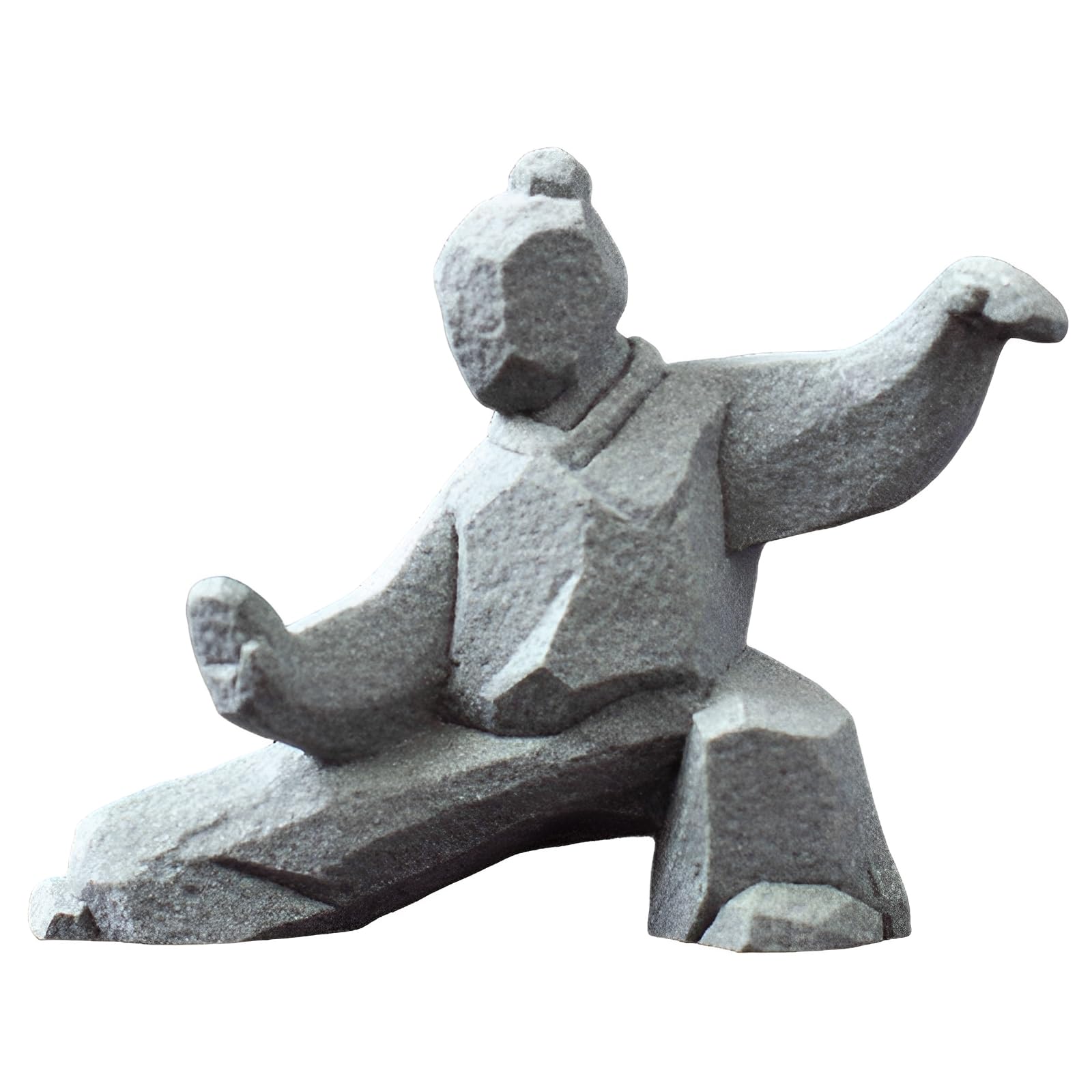 Tai Chi Statue, Yin Yang Figurine for Home Decor, Meditation Zen Sculpture, Feng Shui Gift, Handcrafted Sandstone Artwork for Office Bookshelf Desktop Decor (Style B)