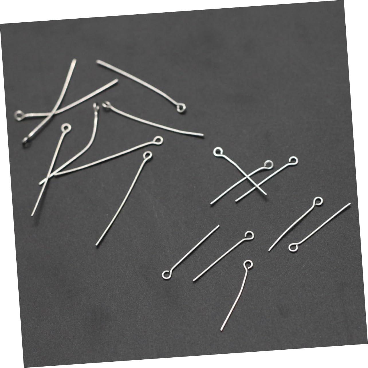 Homoyoyo Stainless Steel Open Eye Pins 200pcs for DIY Jewelry Jewelry Making Accessories