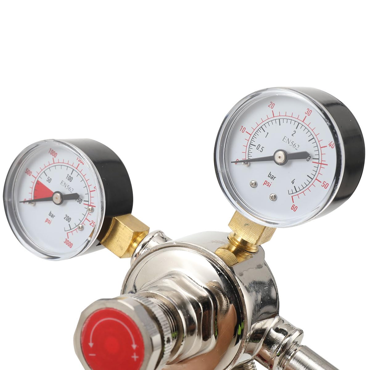 Druckminderer 2 leitig für Co2 Kohlensäure Bier zapfen 2 Anschlüsse Leitungen, CO2 Druckminderer Manometer doppelt Schankanlage Zapfanlage Hauptdruckminderer