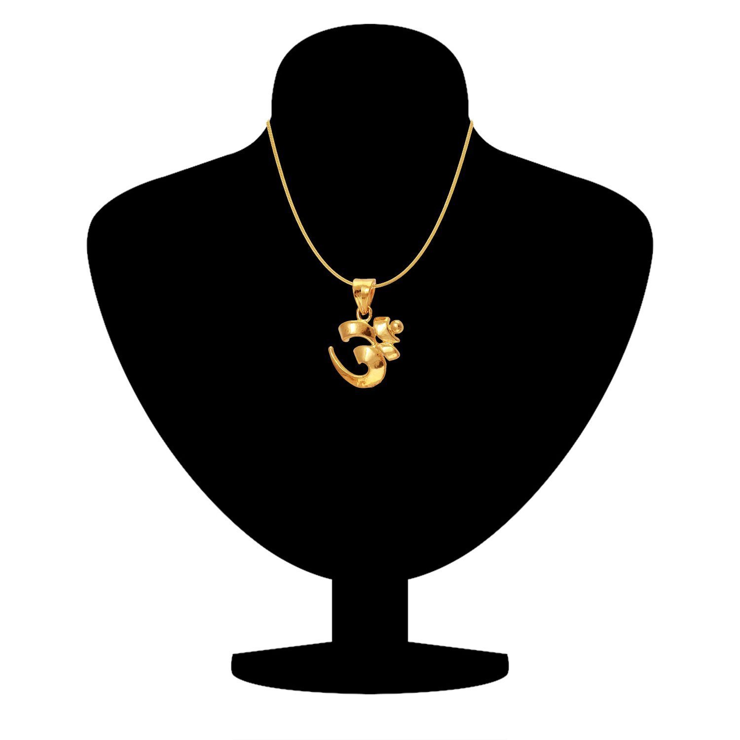 Exa Collection Om Plated God Pendant with Chain