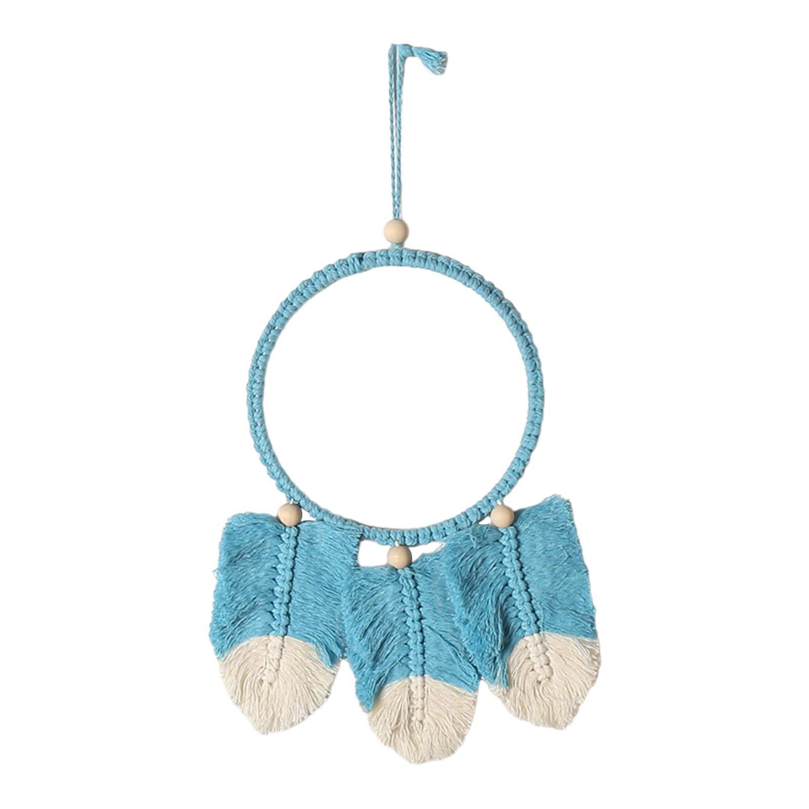 Buxuaaaa Blue Tassels Tapestry Bedroom Wall Tapestrys Wall Mounted Adorment Handwovens Bedroom Jewelry Accessorys Room Decorations
