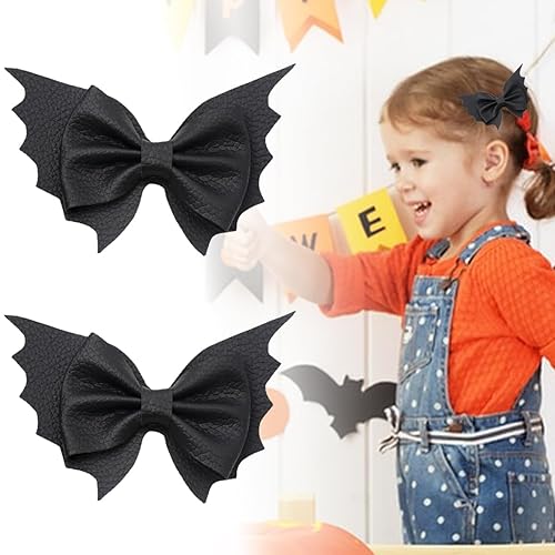 Pinzas para el pelo de murciélago negro de Halloween para mujeres y niñas, lazos de Halloween, pinzas para el pelo de cocodrilo, pasador gótico,
