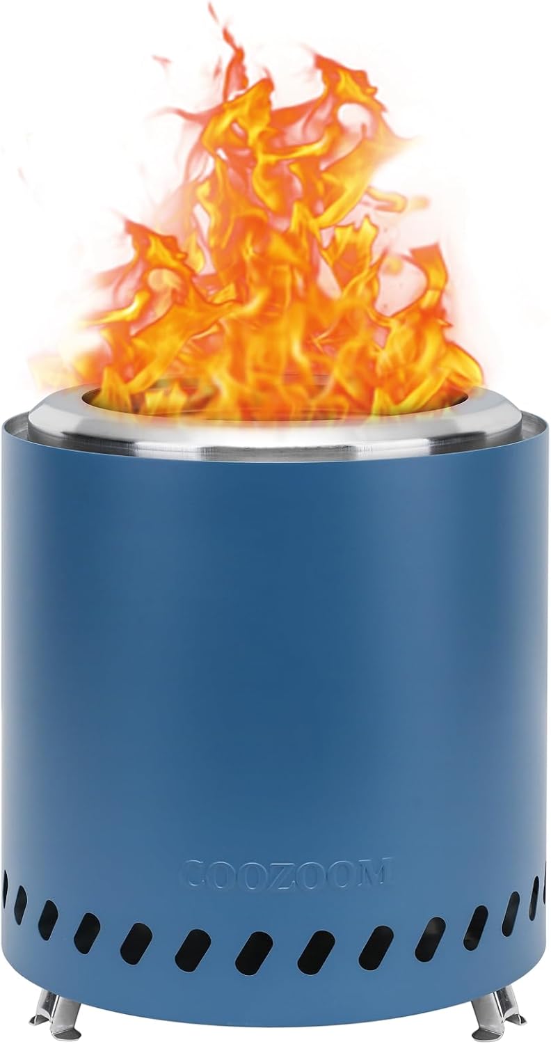 COOZOOM Portable Table Top Fire Pit 8.6" Stainless Steel