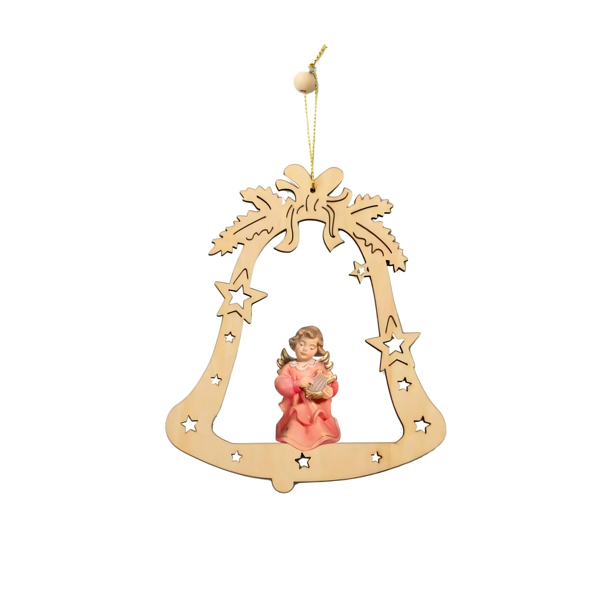 Wooden Angel Bell - Colored Maple by Dolfi
