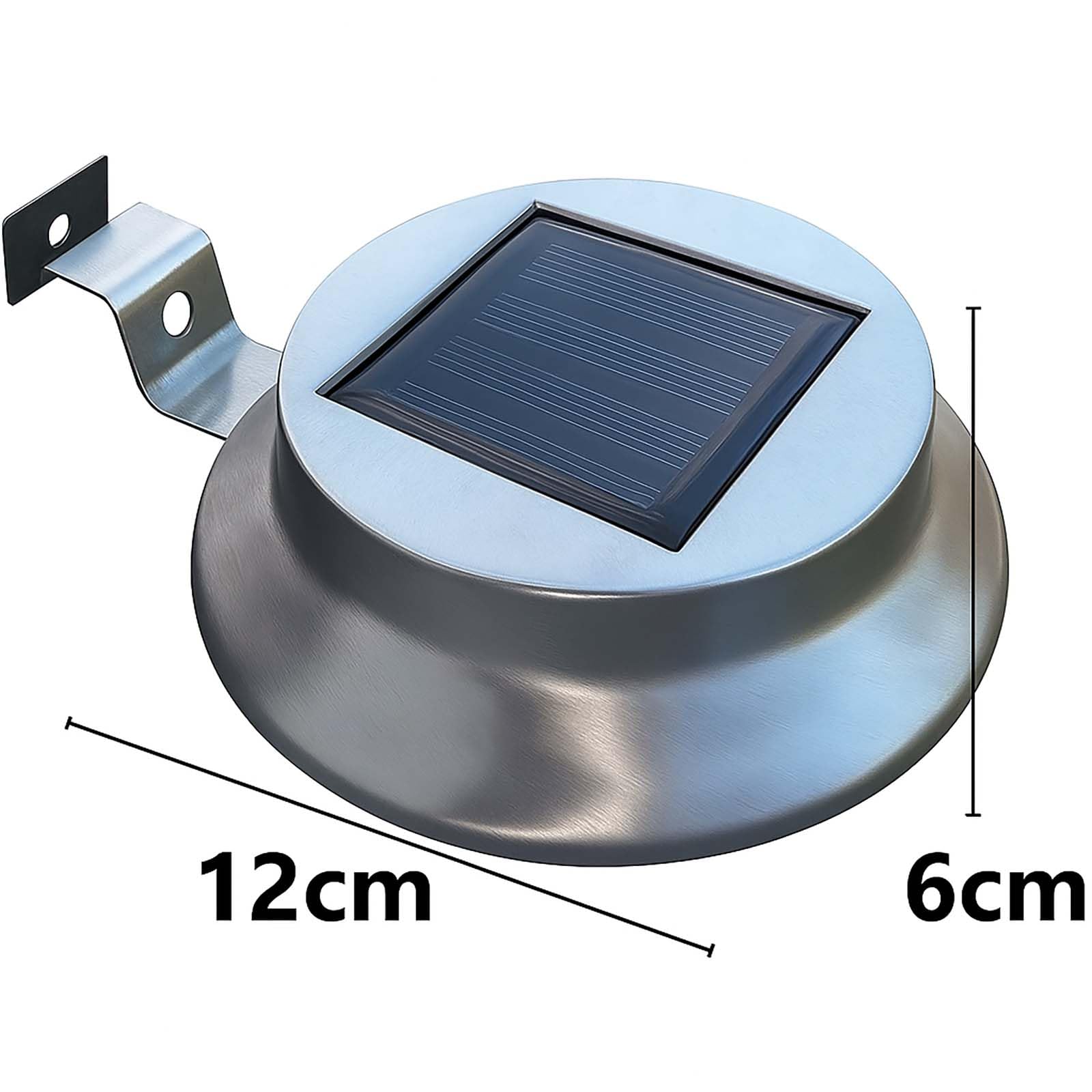 Solar Dachrinnenleuchten 12er Set Edelstahl LED Warmweiß IP44 Außen Garten | BURI Dämmerungssensor, wetterfest, Zaunleuchte, Gartenbeleuchtung, Solarbetrieb, energiesparend, Balkon, Terrasse