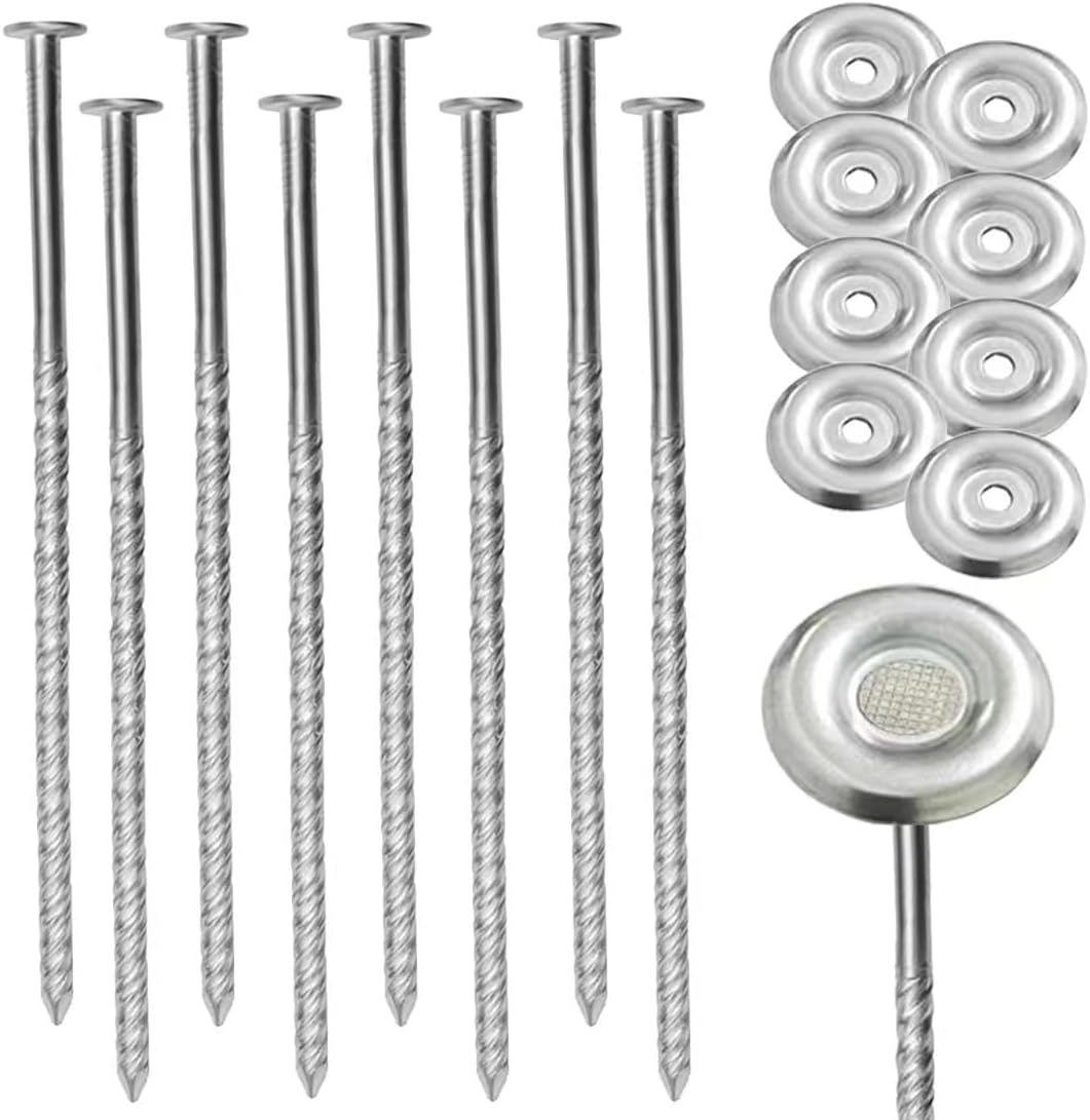 Outdoor Rug Stakes Stainless Steel Spiral Rv Carpet Stakes Patio Mats Stakes Used for Rugs, Tents, Camping, Lawn, Tarps, Rv Camping Accessories Must Haves - Pack of 8