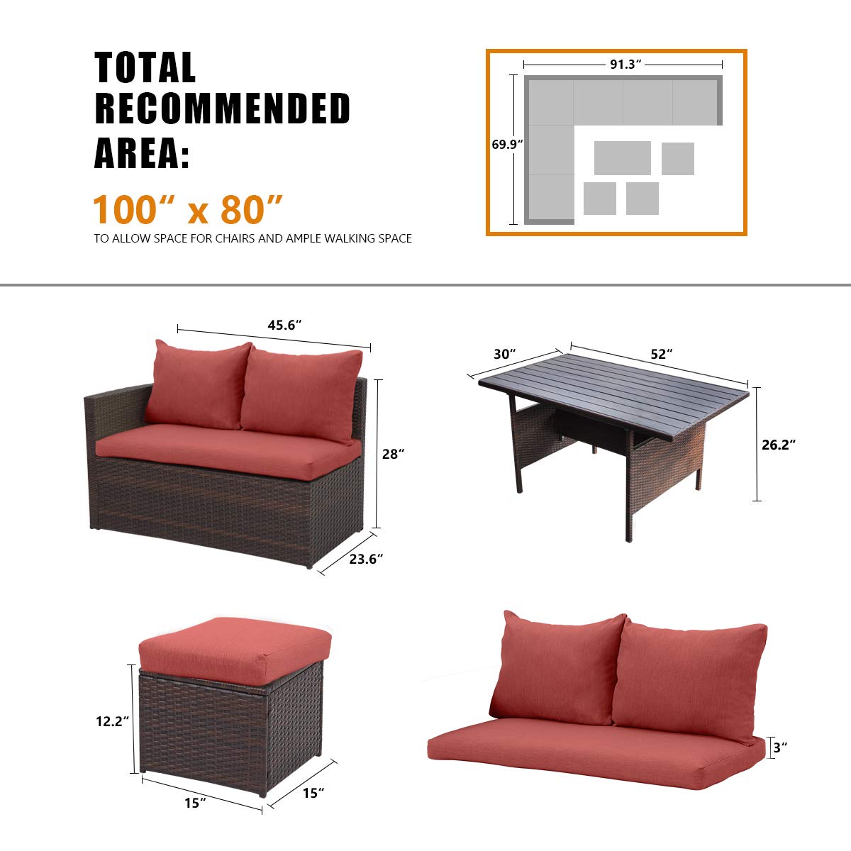 Wisteria Lane Rattan Garden Furniture Set, New 9 Seater Outdoor Corner