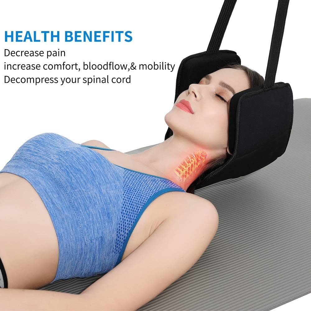 Hamaca para la Cabeza del Cuello, Dispositivo de tracción Cervical para el Dolor, Dispositivo de tracción para la Cabeza del Cuello, Hombro, Ideal para Fisioterapia y Alivio del Dolor de Cuello, con