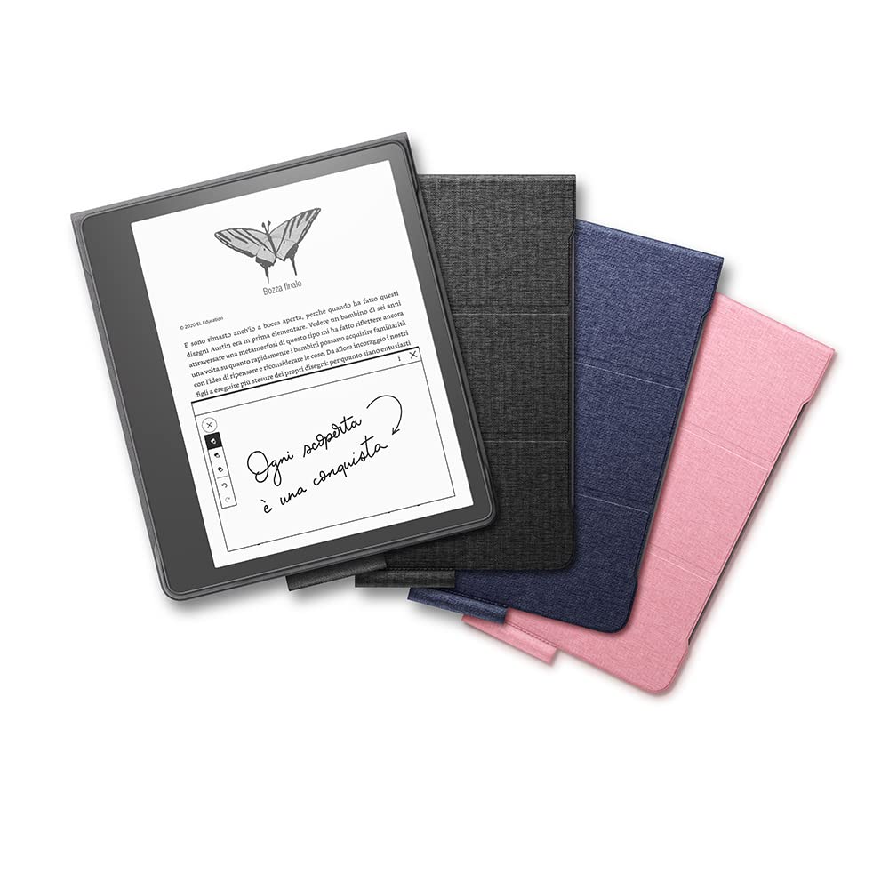 Custodia in tessuto per Amazon Kindle Scribe, con copertina pieghevole e aggancio magnetico | Compatibile solo con Kindle Scribe | design leggero e sottile | Nero