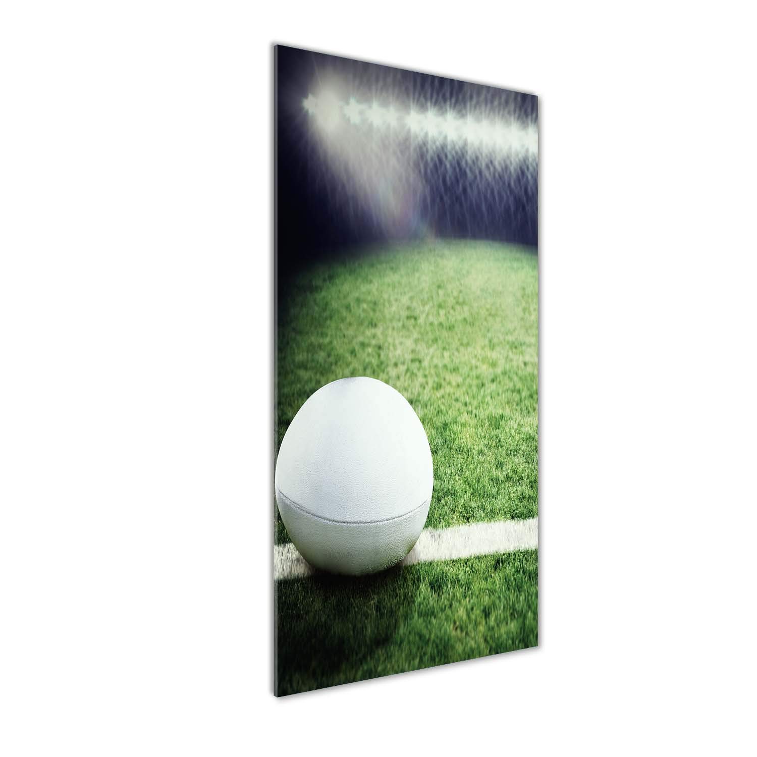 Impression sur verre acrylique pour habiller un mur vide - Rugby vert 50x125