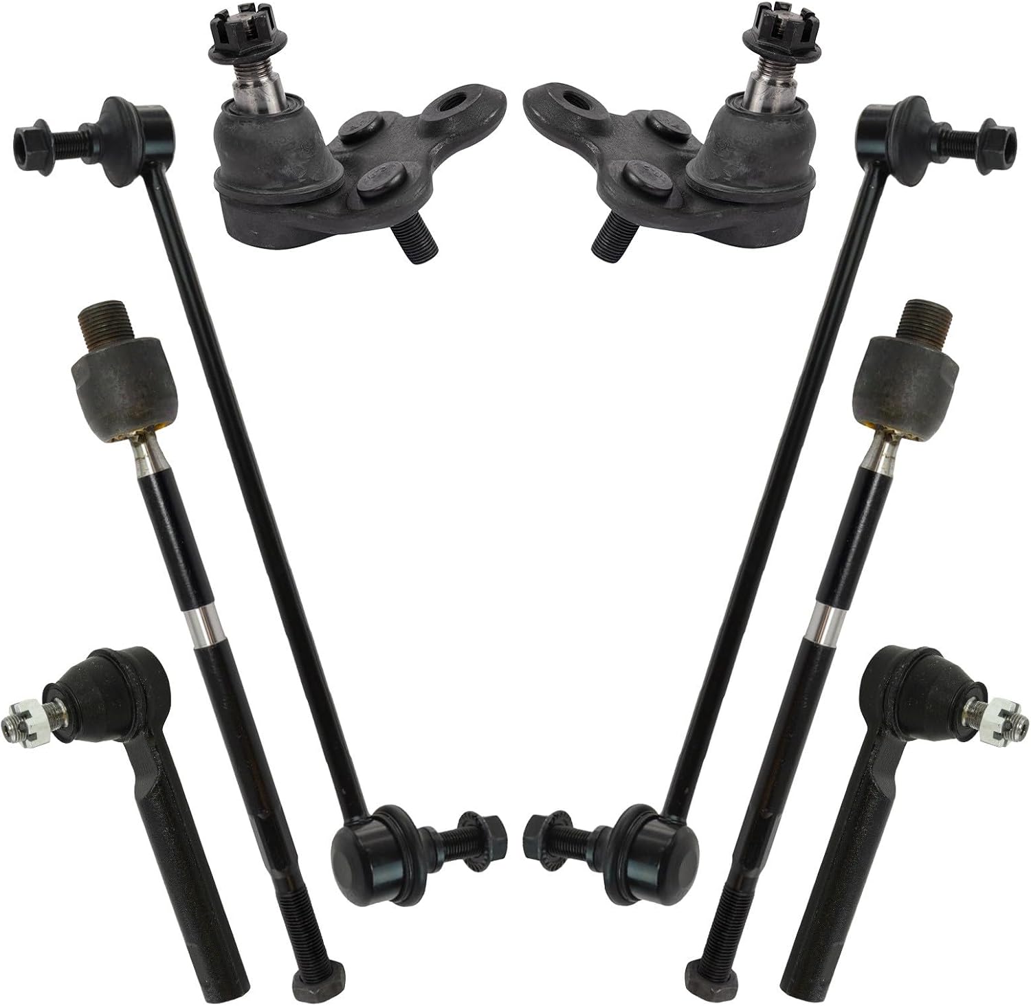 Front Steering & Suspension Kit Ball Joint Sway Bar Stabilizer Link Tie Rod Compatible with 2007-2012 Acura RDX