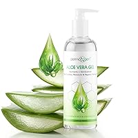 Vista 1 de Gel de aloe vera con hamamelis, vitamina C y vitamina E - Fórmula para calmar la piel, humedad y reparación para rostro y cuerpo, rico