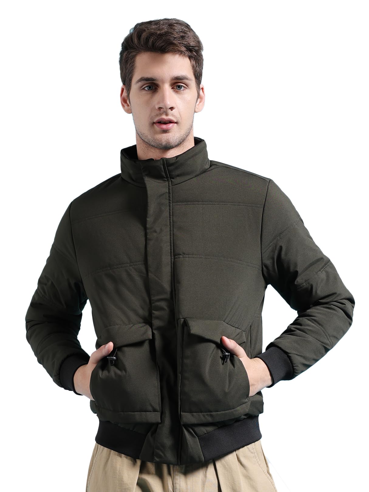 the indian garage co Men's Cotton Standard Length Bomber Jacket-picture-20