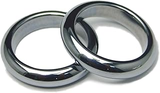 [hinryo] テラヘルツ鉱石 指輪 1個売り 4号～18号 つやつやリング 高純度 2019年 公的機関にて検査済み 本物保証 返品保証 天然石 パワーストーン (g3-1716C 7号)