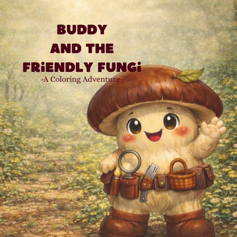 Buddy and the Friendly Fungi: A coloring adventure