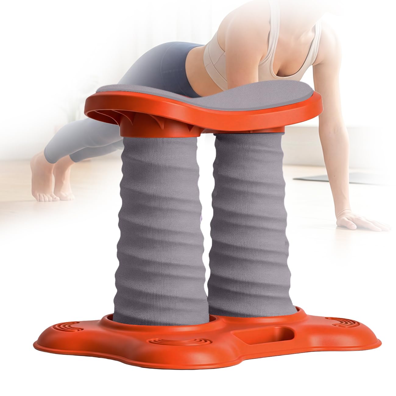 Push Up Assist A Doppia Molla per Allenamento A Casa, Push-Up Helper Orange,Double Spring