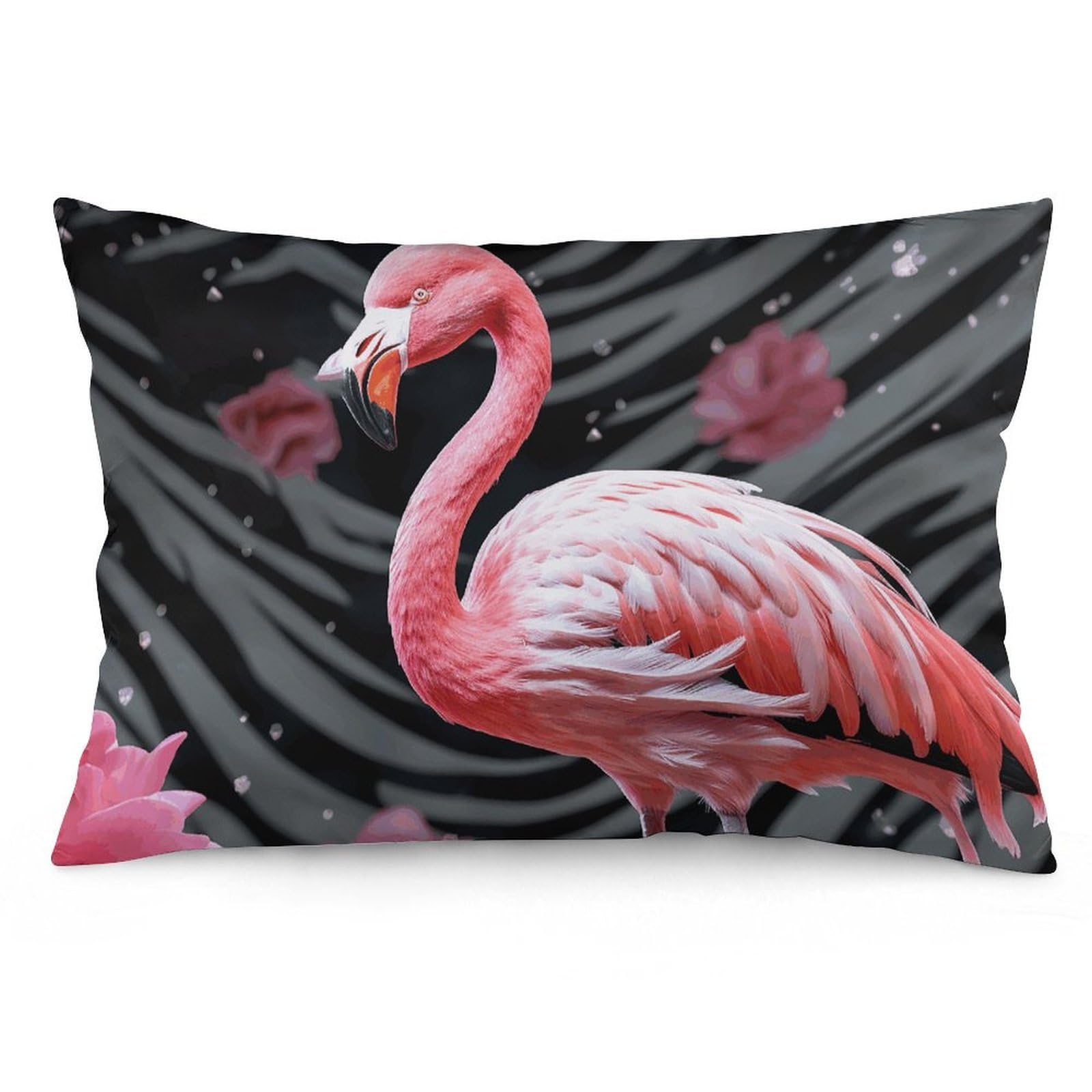 NTVOWPZO 2 Pack Decoration Throw Pillow Covers 16 "x24 Pillowcases Covers Pink Flamingo Pillowcases Modern Farmhouse Home Decor Sofa Cushions Covers for Couch Bed Living Room