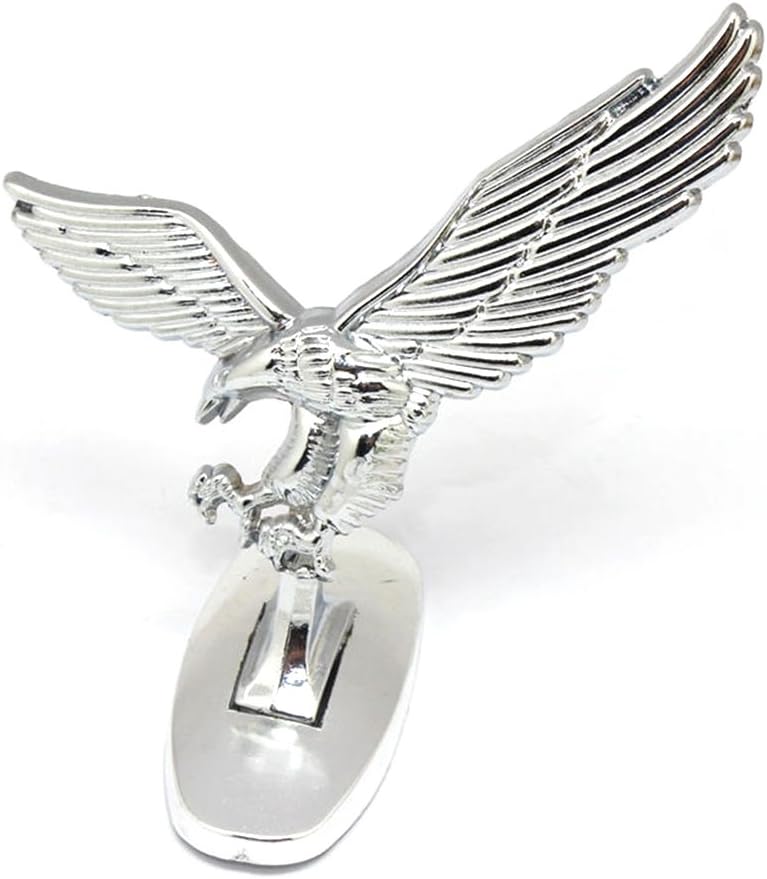 CYNDIE 3D Emblem Car Logo Front Hood Ornament Car Cover Chrome Eagle Badge for Auto Car