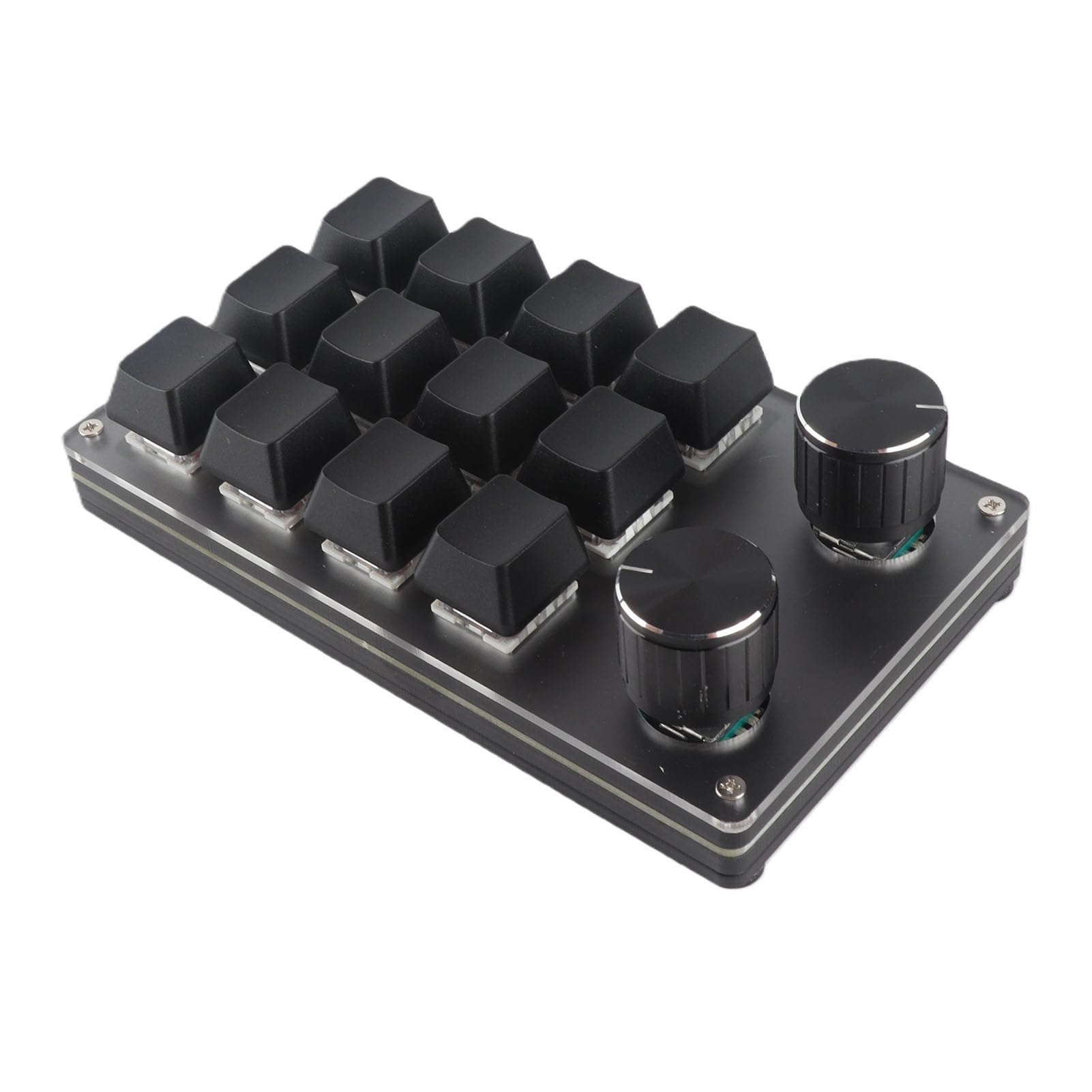 Tastiera Macro Meccanica, Tastierino Numerico USB Programmabile, Tasti, Ergonomico Plug and Play con Manopola Premibile per OS X (12 tasti con 2 manopole)