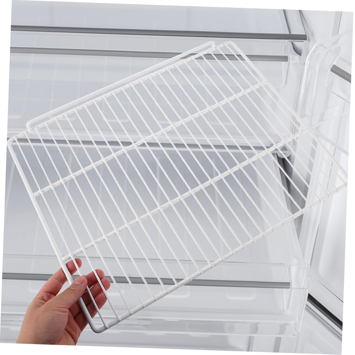 Metall Gefrierschrank Regaltrenner 45x38cm Drahtregal Für Kühlschrank Und Gefrierfach Stabile Kühlschrankablage Zur Platzoptimierung Und Universellen Aufbewahrung