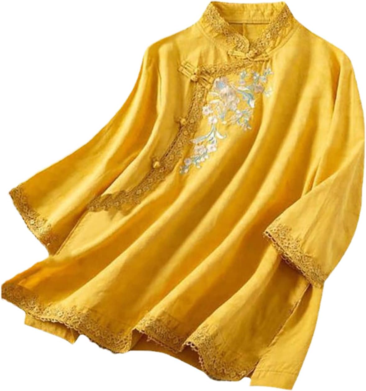 Women Shirt Vintage China Style Cheongsam Tops Hanfu Chaqueta Chinese Traditional Dress Tang Suit Printing Blouses