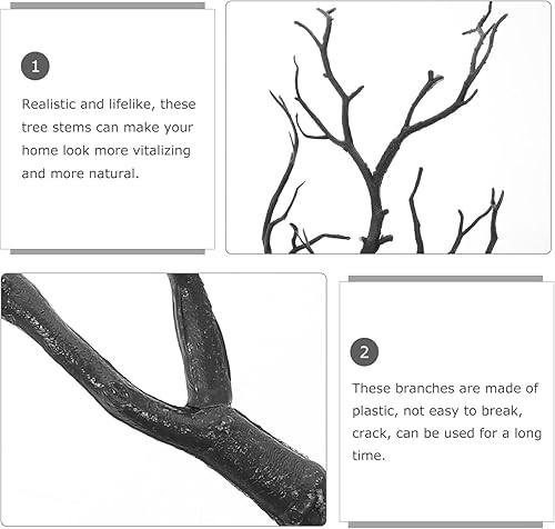 Miniatura 3 de Ramas decorativas para árboles, 4 piezas, de plástico, artificial, para plantas secas, ramas secas, ramas decorativas, ramas, ramas de manzana,