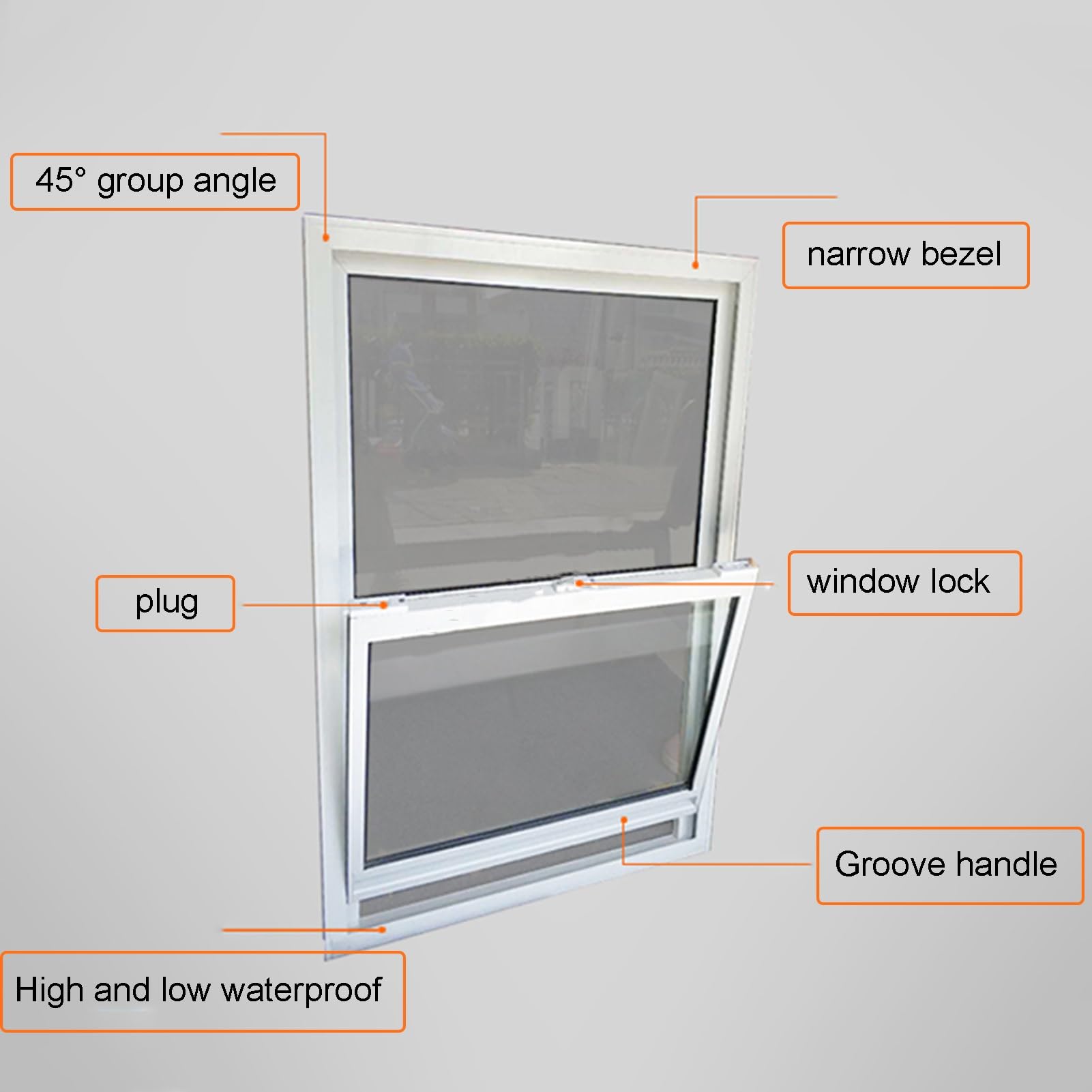 Salas Ventanas, Ventana Corrediza hacia Arriba hacia Abajo Aleación Aluminio para Servicio Alimentos, Ventana Corrediza Vidrio Templado para Cocina(Tamaño:60x120cm)