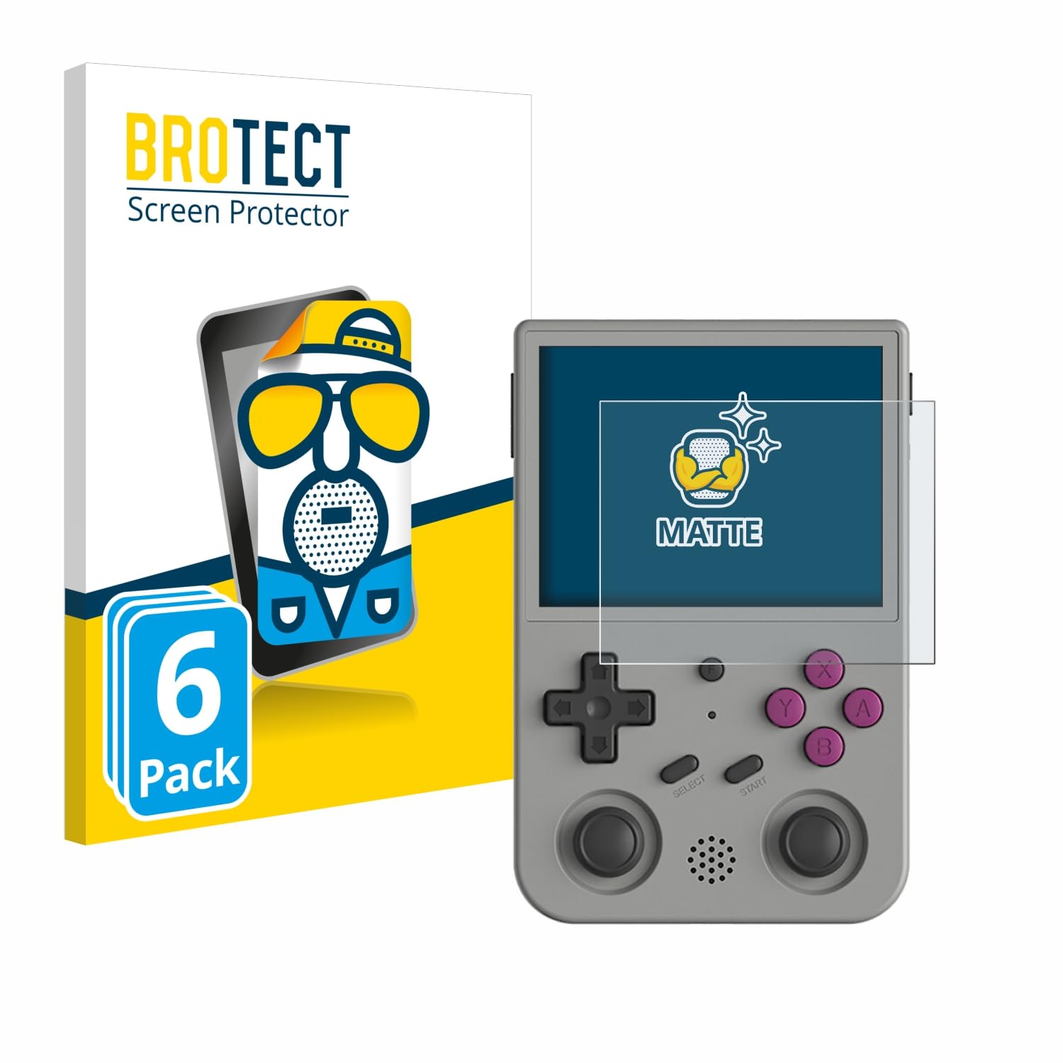 BROTECT Film De Protection D'écran En Verre Mat Anti-reflets Compatible Avec Anbernic RG35XX - Film De Protection Anti-rayures 9H